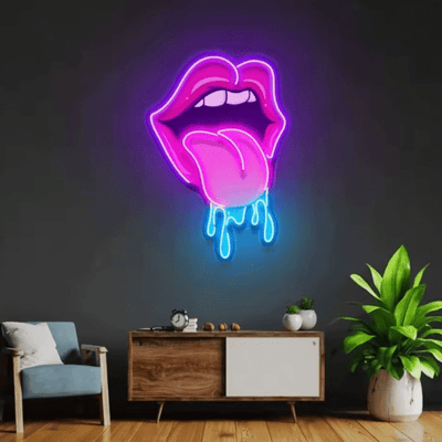 Neon Kiss Sign